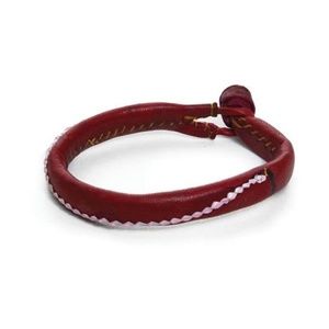 Bracelet Red Nigerian  Leather Bracelet